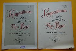 Reger, Max  Kompositionen fr Violine mit Pianoforte-Begleitung Op. 79d (1. Heft: Wiegenlied, Capriccio / 2. Heft: Burla) 