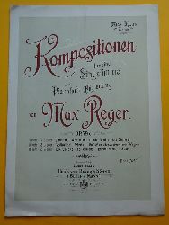 Reger, Max  Kompositionen fr Violine mit Pianoforte-Begleitung Op. 79c (2. (II.) Heft: 3 Lieder: Volkslied, Friede, Auf mondbeschienenen Wegen) 