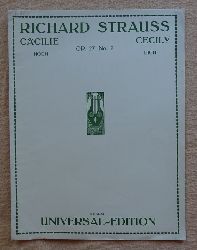 Strauss, Richard  Cäcilie / Cecily Op. 27 No. 2 (Hoch / High) mit Klavierbegleitung 