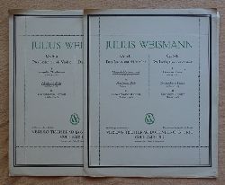 Weismann, Julius  Drei Lieder Op. 54a mit obl. Violine (1. Morgenlied (Wunderhorn); 2. Abendsegen (Gll); 3. Gutenachtliedchen (Dehmel) 