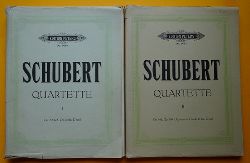 Schubert, Franz  Quartette Band I (Opus 29, 125) + II (161, 168 posth. G Moll, D Dur, C Moll) (Fr 2 Violinen, Viola und Violoncello; neu revidiert v. Carl Herrmann) 
