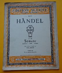 Hndel, Georg Friedrich  Sonate La majeur - A dur - A major Opus 80 (fr Violine, neu revid. Ausgabe v. Emil Kross) 