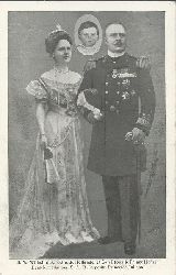ohne Autor  Ansichtskarte S.M. Wilhelmine. Reine de Hollande, et Son Epoux le Prince Henri (Dans le medaillon, S.A. la petite Princess Juliana) 