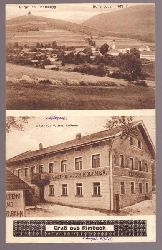   Ansichtskarte AK Rimbach Gasthaus v. Joh. Kollmer und Burgruine Lichtenegg 