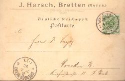   Ansichtskarte AK Correspondenzkarte J. Harsch Bretten (Baden) (von J. Harsch selbst verfasst, Brettener Baufirma) 