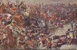   Ansichtskarte AK "Die preuische Reserve-Kavallerie unter Oberst Jrga zersprengt in der Schlacht an der Katzbach das franzsische Corps Macdonald - 26. August 1813) 