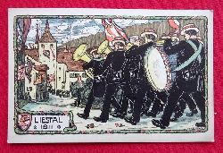   Ansichtskarte AK II, Basellandschaftliches Kantonal-Musikfest 24. und 25. Juni 1911 in Liestal (Offizielle Festpostkarte gez. von Otto Plattner) 