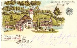  Ansichtskarte AK Allgemeine Gartenbau-Ausstellung Hamburg 1897. Weinhtte im Thal de Roi & Vidal (Litho) 