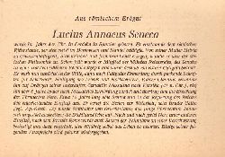 Mensching, Wilhelm (Bckeburg, Freundschaftsheim) und Georg Schmer  Lucius Annaeus Seneca (a.d. Reihe: "Aus rmischem Erbgut") 