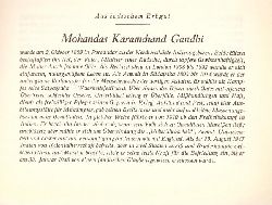 Mensching, Wilhelm (Bckeburg, Freundschaftsheim)  Mohandas Karamchand Gandhi (a.d. Reihe: "Aus indischem Erbgut") 