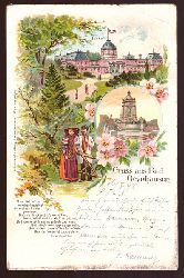   Ansichtskarte AK Gruss aus Bad Oeynhausen (Farblitho mit Gedicht v. Franz Dingelstedt) 