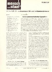 Lohmller, Wolfgang (Red.)  Mensch und Staat 3. Jg. Heft 1 (zeitschrift fr ordnungspolitik und widerstandsrecht) 