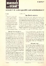 Lohmller, Wolfgang (Red.)  Mensch und Staat 2. Jg. Heft 4 (zeitschrift fr ordnungspolitik und widerstandsrecht) 