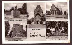   Ansichtskarte AK Gru aus Gransee Mark (5 Motive) (Gefallenen-Ehrenhain, Ehem. Franziskaner Kloster, Ruppiner Tor, St. Marienkirche, Knigin-Luise-Denkmal) 