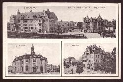   Ansichtskarte AK Schwabach. 3 Motive (Luitpold-Schulhaus und Kgl. Progymnasium, Kgl. Postamt, Kgl. Rentamt) 