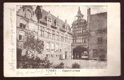   2 Ansichtskarten AK Ypres. Conciergerie (1915) + Panorama (1914) 