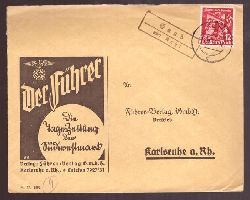   Briefumschlag des Führer-Verlag GmbH Vertrieb (Der Führer - die Tageszeitung der Südwestmark) 