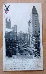   Ansichtskarte AK New York. View of Broadway taken from City Hall. Park Showing. Syndicate Building 32 Stories high 
