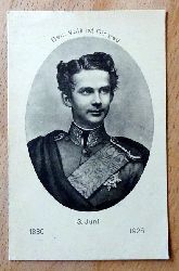   Ansichtskarte AK Erinnerungskarte der Vereinigung "Zum Gedenken des Knigs Ludwig II. von Bayern", Mnchen ("Dein Volk ist dir treu 13. Juni, 1886-1926) 