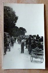   Ansichtskarte AK Fotopostkarte Flchtlingstreck im 2. Weltkrieg 
