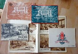   Bedruckter Umschlag mit 2 Ansichtskarten des Hotel Regina Cannes, einem Leporello "Werbebroschure des Hotels" und Klappbroschur mit 4 Abb. des Hotels 