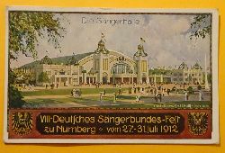   Ansichtskarte AK Nrnberg. VIII. Sngerbundes-Fest 27.-31. Juli 1912. Sngerhalle (Knstler-Ak v. C. Schmidt) 