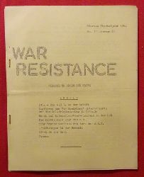 WRI  WAR Resistance 4. Vierteljahr 1964 Vol. II Nummer 11 (Widerstand gegen den Krieg) 