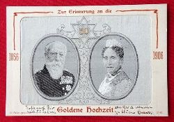   Ansichtskarte AK Grossherzog Friedrich und Grossherzogin Luise von Baden. Zur Jubelfeier (Zur Erinnerung an die Goldene Hochzeit 1856-1906) 