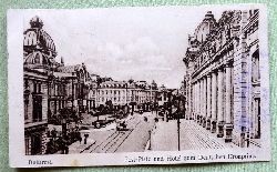   Ansichtskarte AK Bukarest. Post-Platz und Hotel zum Deutschen Kronprinz (Feldpost mit Stempel Soldatenheim Cln, II. Bukarest) 