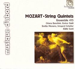 Mozart, Wolfgang Amadeus  String Quartets (Streichquartette) Quintets. Ensemble 415 (Banchini, Gatti, Moreno, Schaller, Gohl) (Quintet in C major K. 515; in G minor K. 516) 