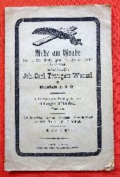 Flade, Hugo  Rede am Grabe des inder Nacht zum 2. Januar 1883 ermordeten Schmiedemeister Joh. Carl Traugott Wenzel in Bernstadt a.d.E. 
