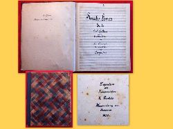 Prestele, Karl  Sancho Pansa (Suite in fnf Stzen zu 3 Teilen komponiert 1930 fr Orchester. Urauffhrung Mnchen, den 25. April 1932 (so hs. am Innendeckel) 