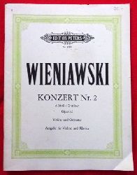 Wieniawski, Henri  Violin-Konzert Nr. 2  D-moll Opus 22 (Edition par Henri Marteau. Ausgabe fr Violine und Klavier) 