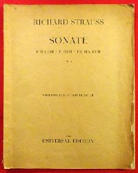 Strauss, Richard  Sonate in F dur für Violoncell und Pianoforte Op. 6 