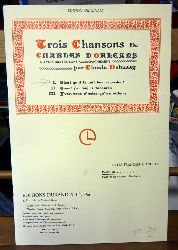 Debussy, Claude  Trois Chansons de Charles D