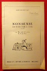 Petrassi, Goffredo  Nonsense for mixed chorus (S.A.T.B.) a cappella from "The Book of Nonsense" by Edward Lear 