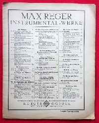 Reger, Max  Zwlf kleine Stcke nach eigenen Liedern Opus 103 C Heft 2 (Du meines Herzens Krnelein u.a.) (Hausmusik. Fr Violine und Klavier) 