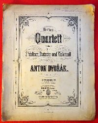 Dvorak, Antonin  Drittes Quartett (C dur) fr zwei Violinen, Bratsche und Violoncello Op. 61 (Violino I) 