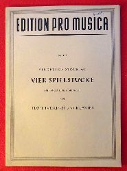 Stckigt, Siegfried  Vier Spielstcke in Form einer Sonate fr Flte (Violine) und Klavier 
