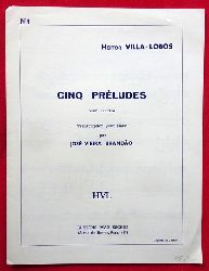 Villa-Lobos, Heitor  Cinq Preludes Prelude No. 4 (pour guitare, Transcription pour Piano par Jose Vieira Brandao) 