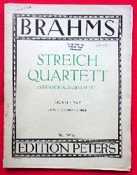 Brahms, Johannes  Quartett fr 2 Violinen, Viola und Violoncello Opus 51 Nr. 2 A Moll (Hg. v. Gewandhaus-Quartett) 