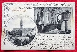   Ansichtskarte AK Bretten Stiftskirche mit Kapelle (2 Ansichten) 