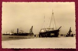   Ansichtskarte AK (Text hs. hinten: Dnisches Schiff "Stinne" gestrandet am 27.II.65, freigekommen am 31. Mrz 65 u. nach Dnemark abgeschleppt) 