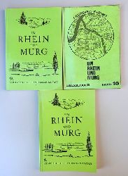 Landkreis Rastatt (Hg.)  Um Rhein und Murg Bd. 8, 9, 10 (Heimatbuch des Landkreises Rastatt 1968-1970) 