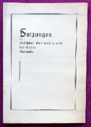 Philipp, Franz  Satzungen des Badischen Konservatoriums fr Musik Karlsruhe 