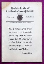 Kirmsse, Erica  Nachrichtendienst der Reichsfrauenfhreri 5. Jahrgang Folge 3. Mitte Mrz 1936 