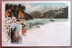   Ansichtskarte AK Gru vom Vierwaldstttersee. Farblitho. Panorama, Schillerstein 