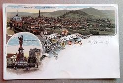   Ansichtskarte AK Gru aus Freiburg / Baden. Farblitho. Vom Lorettoberg, Siegesdenkmal 