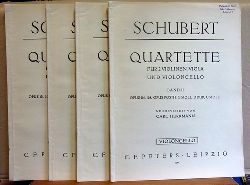 Schubert, Franz  Quartette Band II (161, 168 posth. G Moll, D Dur, C Moll) (Fr 2 Violinen, Viola und Violoncello; neu revidiert v. Carl Herrmann) 