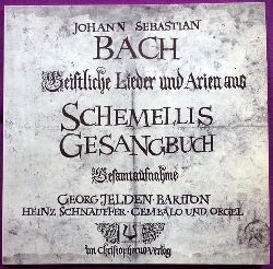 Schemelli, Georg Christian  Johann Sebastian Bach. Geistliche Lieder und Arien aus Schemellis Gesangbuch (Gesamtaufnahme. Georg Jelden (Bariton); Heinz Schnauffer (Cembalo und Orgel) 